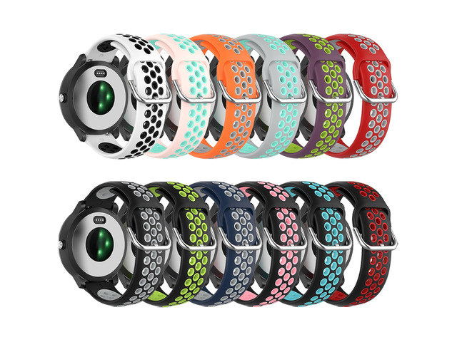 Breathable Band for Garmin Vivoactive 6/5/3, Soft Silicone Band Replacement for Garmin Venu Sq 2/Venu 2 Plus/Forerunner 55/Forerunner 165/Vivomove...