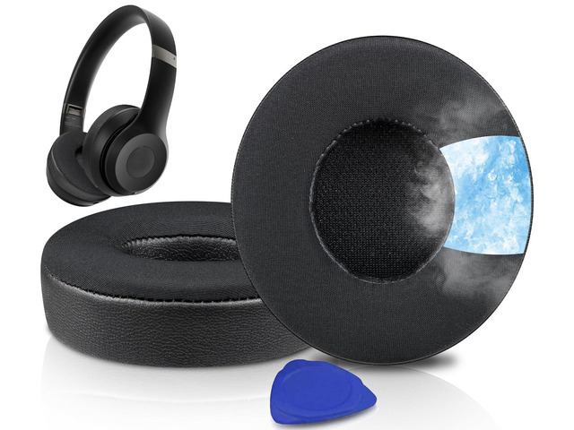Cooling Gel Earpads Cushions Replacement for Beats Solo 4 Wireless On-Ear Headphones, Solo4 Ear Pads with High-Density Noise Isolation Foam, Added...
