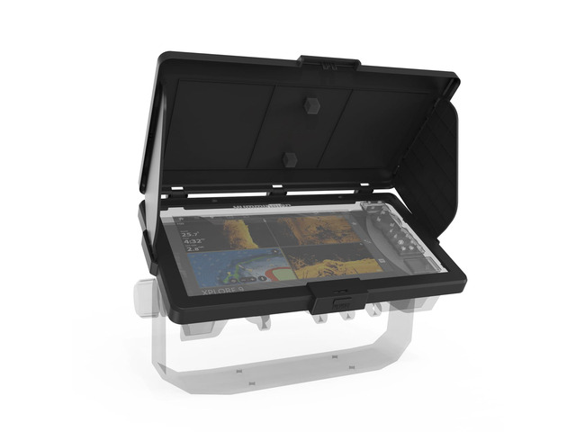 Sunvisor Cover for Humminbird Xplore 9 GPS Fish Finder,Black Foldable sun visor minimizes screen glare,Splash resistant against rain and seawater...