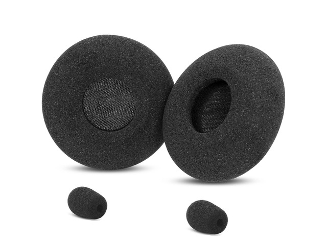 Earpads for Jabra Biz 2300 USB Duo/Biz 2300 QD/Biz 2300 MS Headset Replacement Ear Cushions Spong Foam Covers Accessories-Black (Not fit Biz...