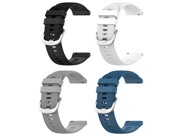 4-Pack Silicone Bands for GarminG Vivoactive 6 5 3/Forerunner 70/55/165 Soft Sport Silicone Watch Strap for Men Women
