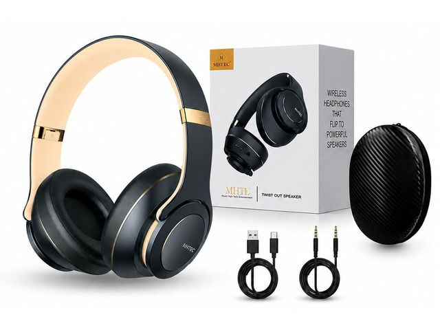 2-in-1 Bluetooth Headphones & Wireless Speaker, Bluetooth 5.3 Over Ear Headphones with Microphone, TF Card Playback, Dual 40mm Drivers, 3 EQ Modes,...