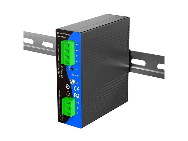 24VDC 120W Industrial DIN-Rail Power Supply Switch Switching Converter DC Input 100-240VAC, Output 24VDC 5A, 50/60HZ, Multiple Protection
