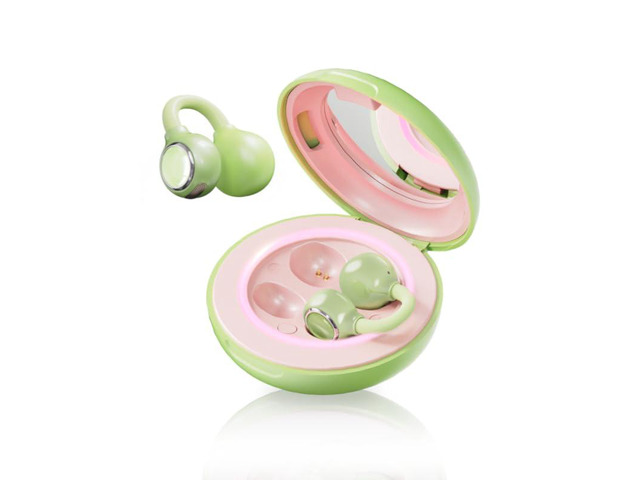 FairyClip A2 Open-Ear Earbuds, Clip On AI Translation Headphones, Wireless Adaptive Comfort Bluetooth 5.4 Waterproof 28H Earphone Makeup Mirror for...
