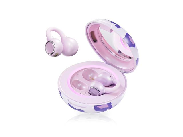 FairyClip A2 Open-Ear Earbuds, Clip On AI Translation Headphones, Wireless Adaptive Comfort Bluetooth 5.4 Waterproof 28H Earphone Makeup Mirror for...
