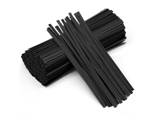 5000 Pcs Black Plastic Coated Twist Ties, 5' Cable Ties, Bread Ties, Reusable, Heavy Duty, Wire Twist Ties for Home, Office, Industry