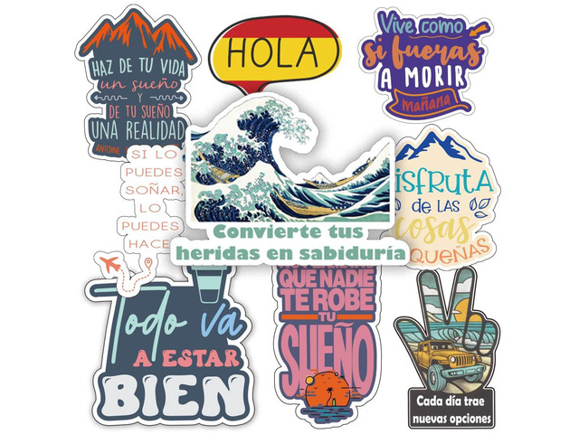 Spanish Inspirational Stickers for Vision Board Spanish Quote Decals Positive Sayings for Planner,Journaling Scrapbook,Water Bottles, Laptop