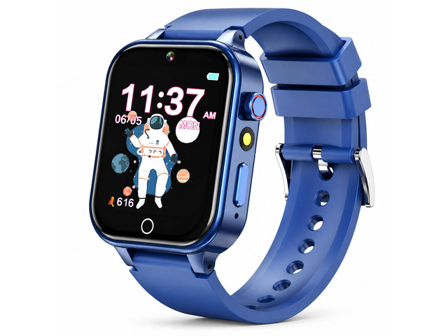 Smart Watch for Kids 4-12 Years Boys Girls, Blue 26 Puzzle Games, Camera, Video Music Player, Pedometer, Flashlight & Alarm Clock, Learning...