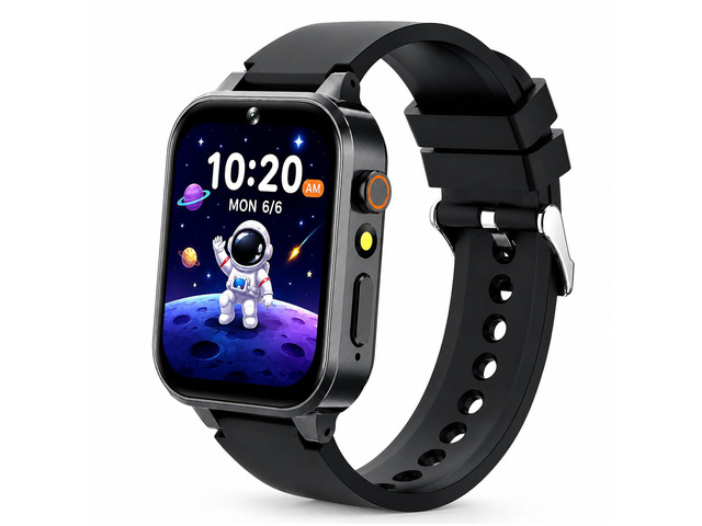 Smart Watch for Kids Boys Girls, Black 26 Puzzle Games,Camera,Video Music Player,Pedometer,Flashlight,Alarm Clock, Learning Education Toys Gifts