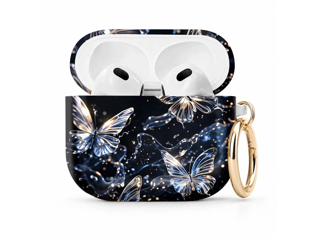 Compatible with Airpod 4 Case,TPU Cute Pattern Protective, Shockproof Anti Scratch Case with Keychain Ring, Supports Wireless Charging(Crystal...