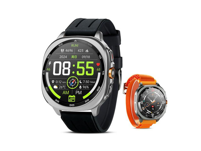 GPS Smart Watch for Men 1.43-inch HD AMOLED 3ATM Waterproof 530mAh Large Battery 100+ Sport Modes Flashlight Answer/Make Calls smart Watch for...