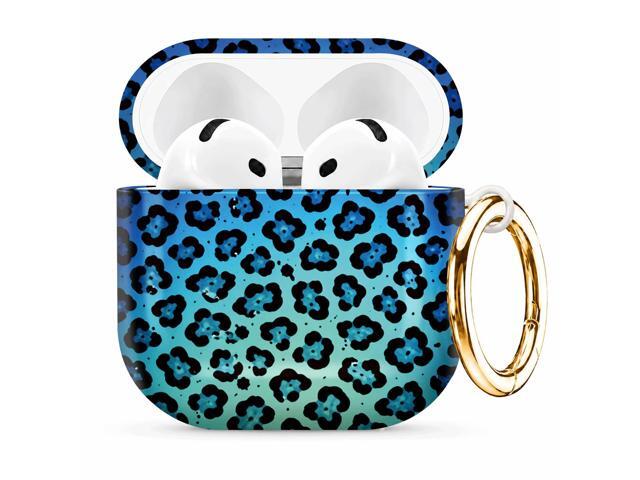 Compatible with AirPod 4th Generation (2024), Cute Protective Cover with Keychain, TPU Anti-Drop Earbuds Case for Women and Men(Blue Leopard Gradient) Compatible with AirPod 4th Generation (2024), Cute Protective Cover with Keychain, TPU Anti-Drop Earbuds Case for Women and Men(Blue Leopard Gradient)