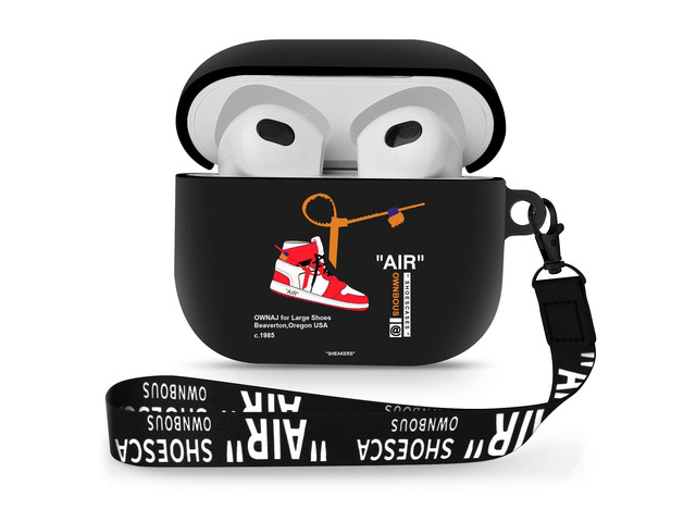 for Airpods 3rd Generation Case with Lanyard Cute Cartoon Sports Shoes, Protective TPU Soft Cases Cover Rugged for Apple Airpods 3 Case with...