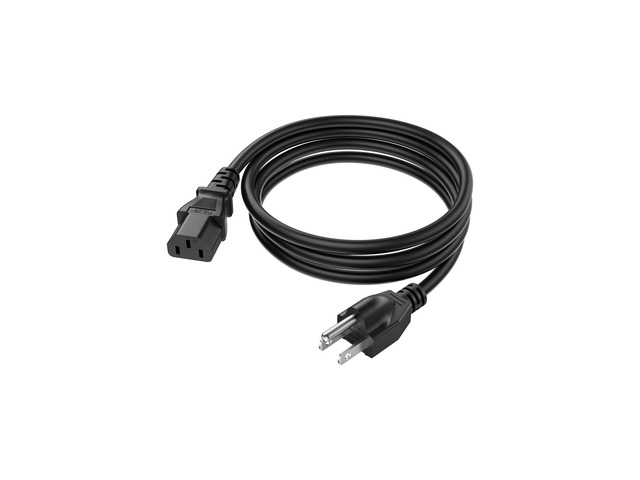 2-Pack 18AWG Universal Power Cord 6FT NEMA 5-15P to IEC320C13 for NEMA 5-15P to IEC320C13 Cable,Black PVC Molding,1.8M,UL Safety...
