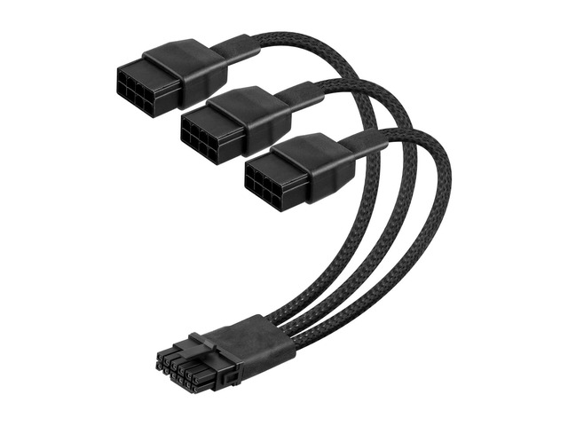 16AWG PCIE 5.0 GPU Power Extension Cable,12VHPWR 16 Pin(12+4) GPU Male to 3 X 8 Pin PCIE Female Splitter Power Sleeved Cable for RTX 40/50 Series...