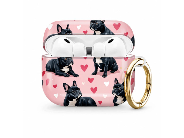 Compatible with AirPod Pro 3 Case (2025), Stylish Pattern Protective Cover with Keychain, Shockproof Anti-Drop TPU Case for Women and Men(French...