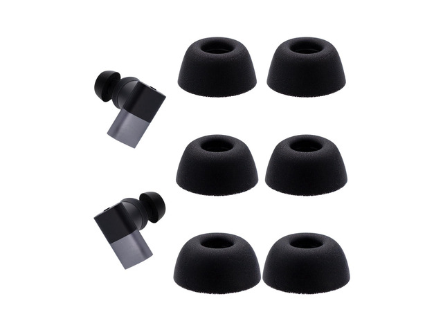 Replacement Eartips for Status Pro X/Between 3ANC/Audio Between Pro Earbuds Mermoy Foam Ear Tips 3 Pairs (S/M/L) Black