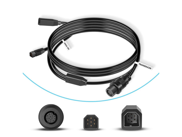 720107-1 9 M360 2DDI Y - MEGA 360 & 2D/MDI 7-pin Transducer Adapter Cable Y Cable Compatible with MEGA 360 and Helix 8/9/ 10/12/ 15 Fishfinder