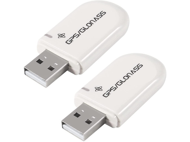 2PCS Vk-172 USB Dongle GPS Module G-Mouse Glonass Navigation, Support Windows 10/8/7/vista/XP/CE Andorid Linux for Raspberry Pi (White)