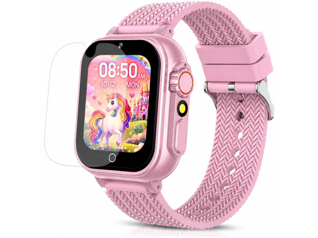 Kids Smart Watch for Boys Girls 1.54' Smartwatch Pink 26 Puzzle Games, Camera, Video Player, Pedometer, Flashlight, Educational Gift for Kids...