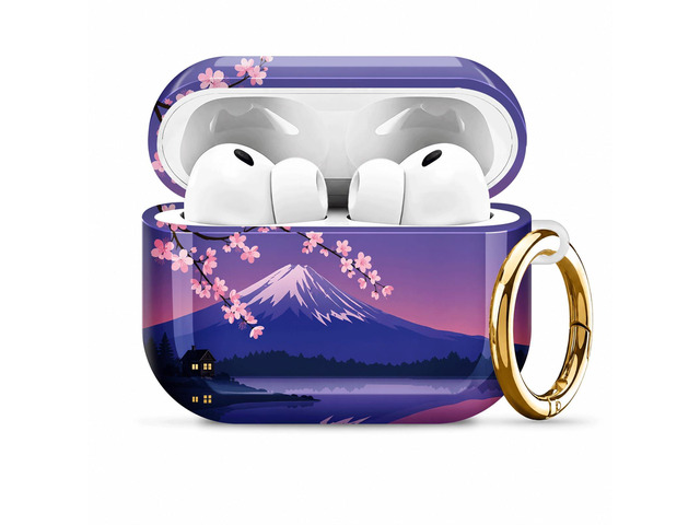 Compatiable with AirPod Pro 3 Trendy Case with Keychain Shockproof and Full Coverage, Unique Pattern Design for 3rd Gen Airpod Pro(Cherry Blossom...