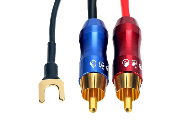 FO-I RCA Cable with Ground Wire, Dual RCA Stereo Interconnect Cable - 1.5M (4.92ft)