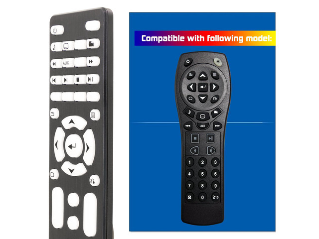 Replacement Remote Control for Chevrolet Suburban 1500 Rear Entertainment DVD 2007 2008 2009 2010 2011 2012 2013 2014 (GM & ACDelco Part# 20929305)