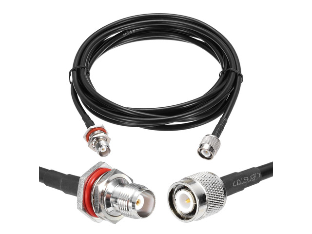 10ft/3M RG58 TNC Coaxial Cable, 50 Ohm, Low Loss, Suitable for CB Radio, GPS Antenna, Wi-Fi Radios, RF Device
