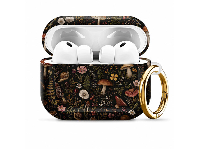 Compatiable with AirPod Pro 3 Trendy Case with Keychain Shockproof and Full Coverage, Unique Pattern Design for 3rd Gen Airpod Pro(Mushroom Forest...