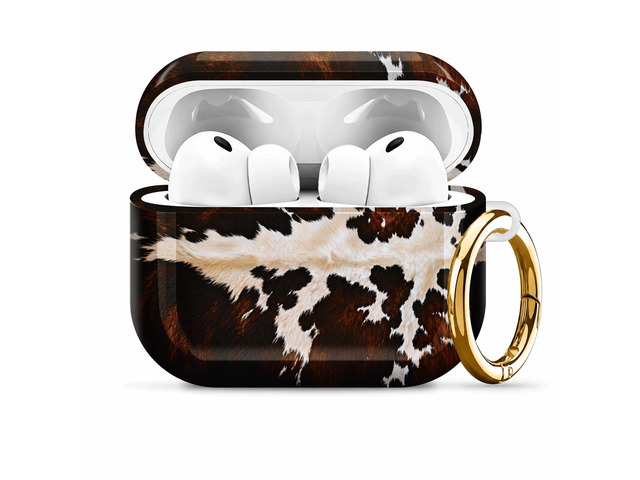 Compatiable with AirPod Pro 3 Trendy Case with Keychain Shockproof and Full Coverage, Unique Pattern Design for 3rd Gen Airpod Pro(Brown White...