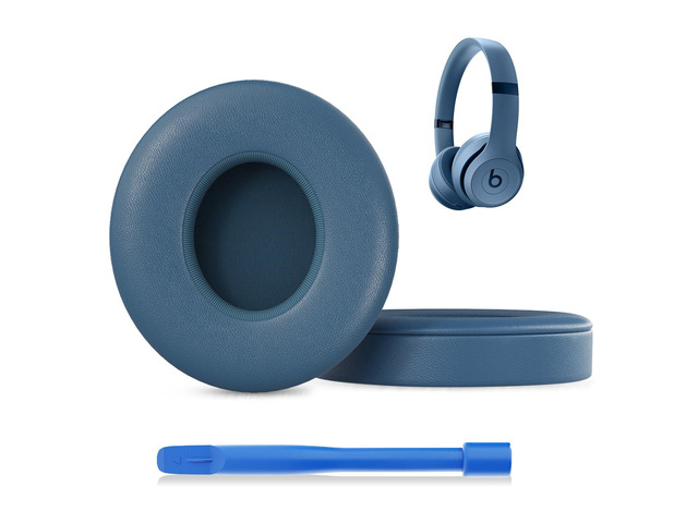 Solo 4 Ear PadsReplacement earpads Cushions Compatible with Beats Solo 4 On-Ear Headphones (Blue)