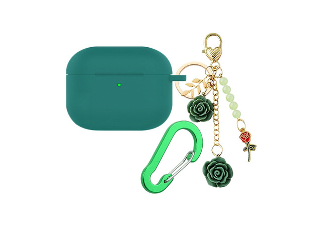 for Airpods Pro 3 Case with Cute Keychain,Silicone Shockproof Protective Cover Charms Flowers for Apple Airpod Pro 3rd Generation Case Charging...