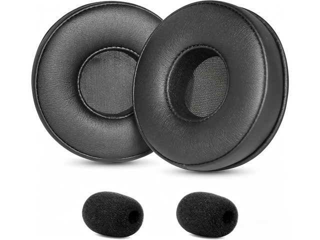 Earpads Cushions Replacement for Poly Voyager 4310 UC/4320 UC Headphones Upgrade Professional-grade Protein Leather,Soft Memory Foam Black
