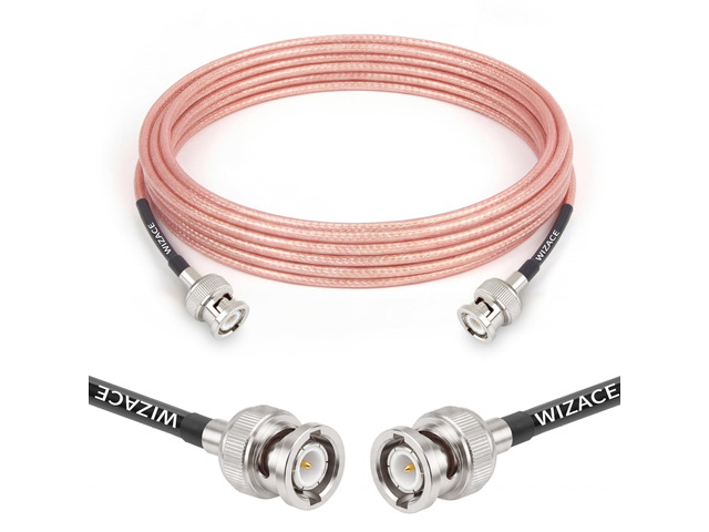 10ft BNC Male to Male Cable, RG316 Low Loss BNC Male to Male Extension Coax Cable for Antenna Analyzer, CB Radio, Security CCTV Camera
