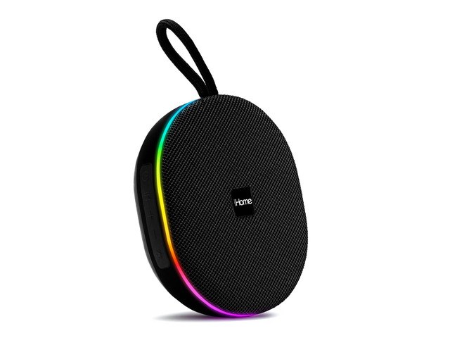 Venture Wireless Portable Bluetooth Speaker with RGB Lights Water Resistant, Built-in Carry Strap, TWS Pairing, Color-Changing LEDs, Rechargeable...