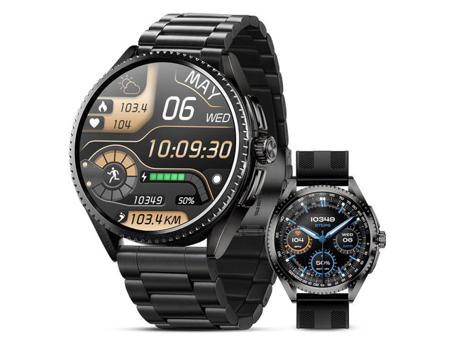 Military Smart Watch for Men (2025/Voice assistant) 1.75-inch HD AMOLED Tactical Smartwatch for Android iOS 100+ Sport Mode Fitness Tracker with...
