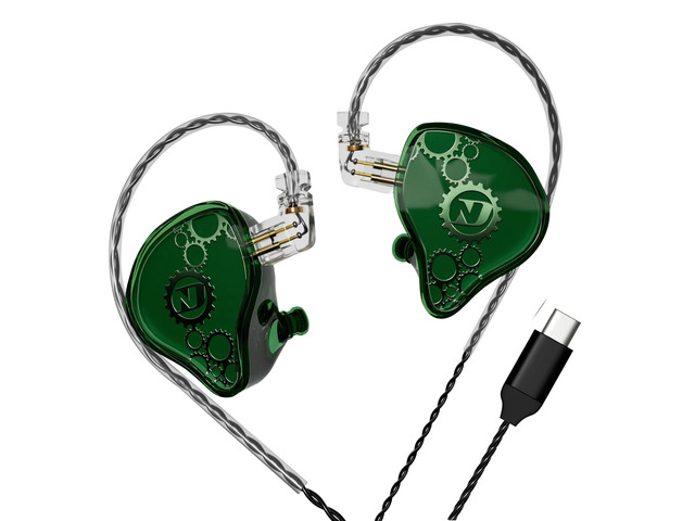 ND Venus in Ear Monitor Headphones, 10mm Double Magnetic Dynamic Driver IEM Earphones, HiFi Wired Gaming Earbuds, 2 Pin Detachable Cable (Without...