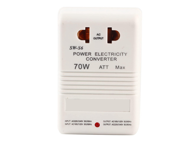 Step Up Down Voltage Converter 70W, CN Plug 110V to 220V Travel Portable ABS transformer, dual channel bidirectional conversion, ideal for 30W...