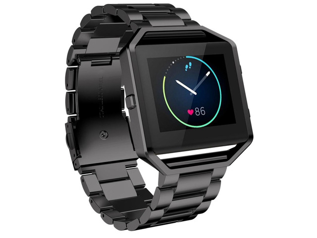 Compatible for Fitbit Blaze With Frame - Stainless Steel Adjustable Metal Wristband Bracelet Replacement Strap for Smart Watch - for Women and Men