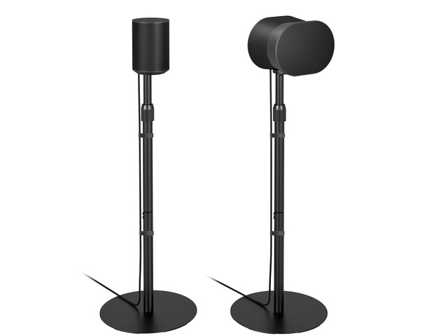 Speaker Stands Pair for Sonos Era 100, 100 SL, 300, External Cable, Black Only compatible with Sonos Era Series. External cable management with...
