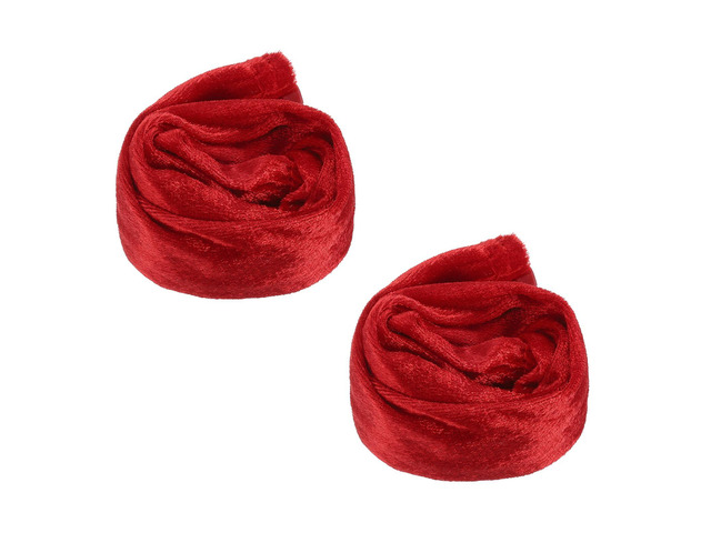 2ft Chandelier Chain Cord Cover, 2 Pcs Velvet Cloth Fabric Chain Sleeve Decorative Cord Covers for Chandelier Wires Swing Cable, Zipper Style, Red