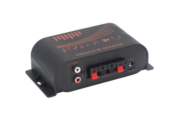 DC12V 2.0 Channel Mini Digital Audio Power Amplifier 20W x 2 Hi-Fi Stereo Amp, 100W Peak, with Bass & Treble Control, for Home Speakers, TV, Car,...
