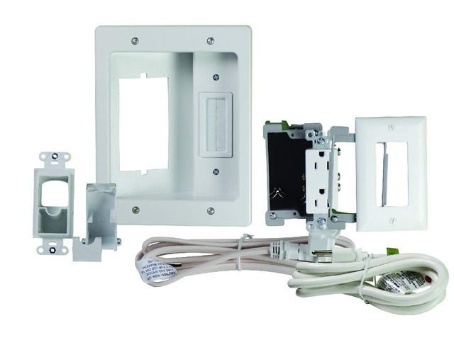 Legrand, Home Office & Theater, In Wall TV Power Kit, White, 6ft Length, HT22U2WHR6