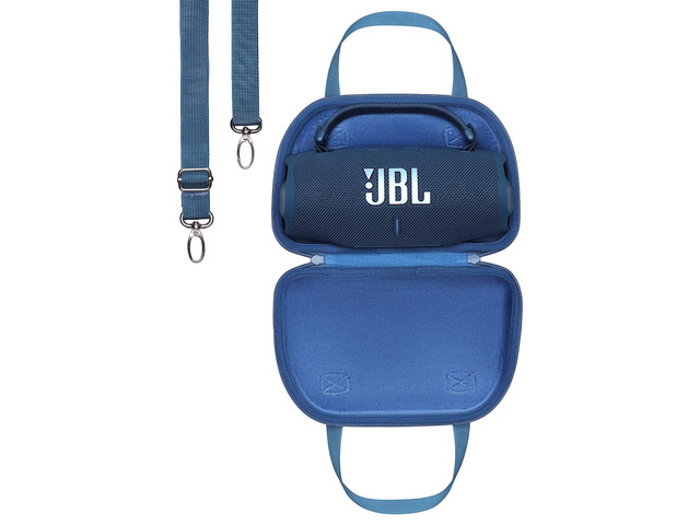 LTGEM Case Compatible with JBL Charge 6 /Charge 5 /Charge 4 Portable Speaker with Removable Strap, Blue