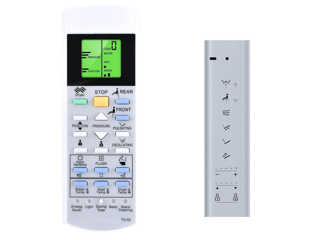 Replacement Remote for TOTO Washlet C5 Bidet Toilet Seat, Easy Setup Compatible Models: SW3084#01, SW3084#12, SW3083, SW3083#01, SW3046,...