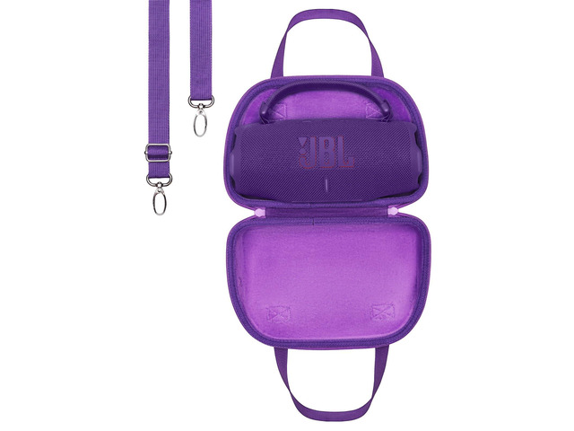 LTGEM Case Compatible with JBL Charge 6 /Charge 5 /Charge 4 Portable Speaker with Removable Strap, Purple