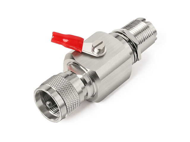 XRDS-RF UHF Lightning Arrestor PL-259 Lightning Surge Protector PL259 Plug (UHF Male) to SO239 Socket (UHF Female) Bulkhead Arrestor for CB Ham...