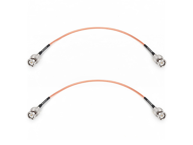 1ft BNC Male to Male Cable 2PCS, RG316 Low Loss BNC Male to Male Extension Coax Cable for Antenna Analyzer, CB Radio, Security CCTV Camera