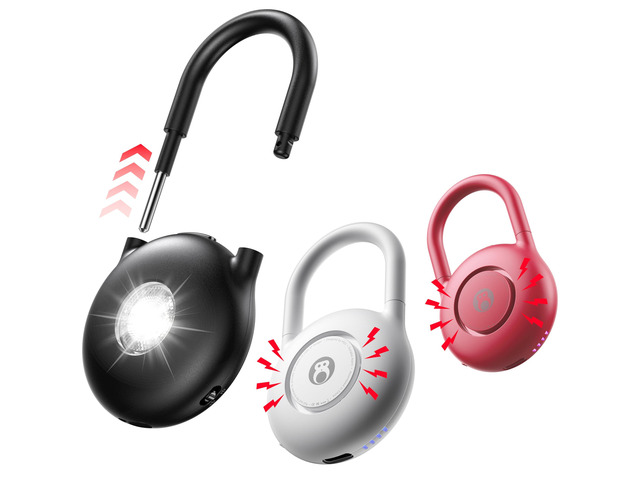 130dB Personal Alarms for Women USB-C Rechargeable Self Defense Alarm Keychain with Strobe Light Loud Personal Safety Alarm for Students &...
