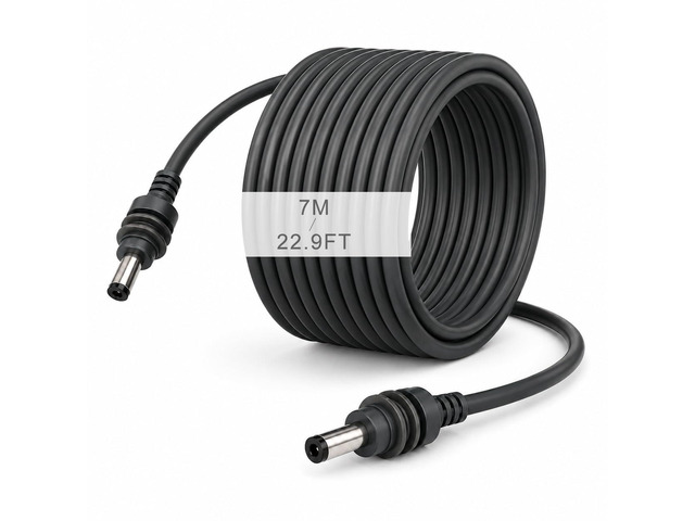 Starlink Mini Power Cable Compatible, DC to DC Cable with Waterproof 5.5mm x 2.1mm Connector, 16AWG PVC Cord (22.9FT)